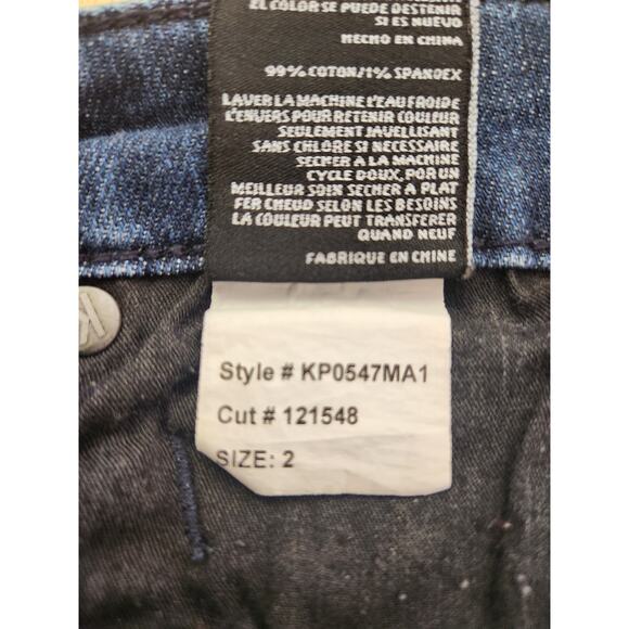 Kut From the Kloth Skinny Stretch Distressed Denim Medium Dark Wash Jeans Size 2 - Picture 7 of 7